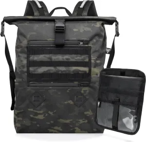 ~ AQUA RT Large Water-Proof Faraday Backpack/Small LITE Faraday Bag Combo ~ Tracking/Hacking Defense ~ Midnight MultiCam