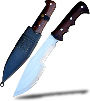 10 Inches Long Hand Forged Traditional Chopper Knife - Multi-Use Survival & Bushcraft Tool with Rosewood Handle, Pre-Sharpened Blade-Trekker knife