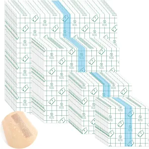 100 Pcs Tattoo Aftercare,Waterproof Bandages for Swimming,Waterproof Bandages for Wounds,Second Skin Tattoo Cover Up Tape,4 Size Wound Seal,Transparent Film Dressing,Clear Band Aids,Waterproof Patch