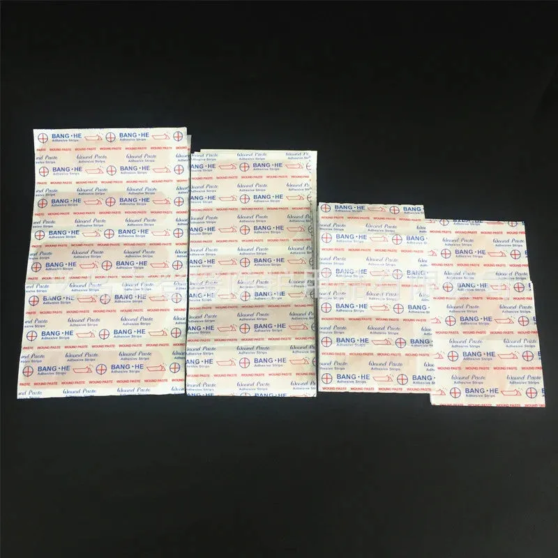 100pcs Waterproof Assorted Bandages Strips Plaster First Aid Skin Wound Patches Adhesive Sports Tape