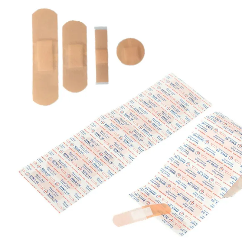 100pcs Waterproof Assorted Bandages Strips Plaster First Aid Skin Wound Patches Adhesive Sports Tape