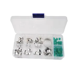 100Pcs/box Dental Matrix Dental Sectional Contoured Matrices Matrix Ring Delta Wedges Full Kit Silicone Dental Add-On Wedges