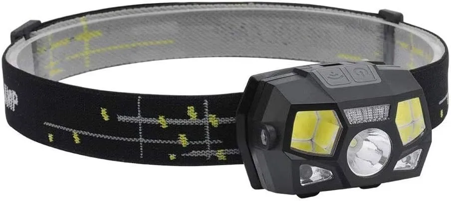 1200 Lumen Rechargeable LED Headlamp with Red Light - Motion Sensor, Lightweight, Durable, Waterproof Headlight - Camping and Hiking Gear