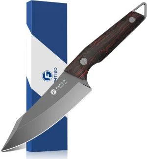 14C28N Steel Viking Knife, Japanese Butcher Knife with G10 Handle, Ultra Sharp Meat Cleaver Boning Knife for Meat Cutting, Outdoor Kitchen Chef Knife Best Gift (Red)