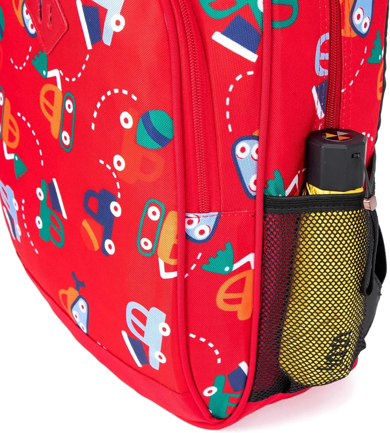 15 Inch Toddler Backpack Boys, Kids Backpack for Preschool or Kindergarten, Cartoon Truck Red