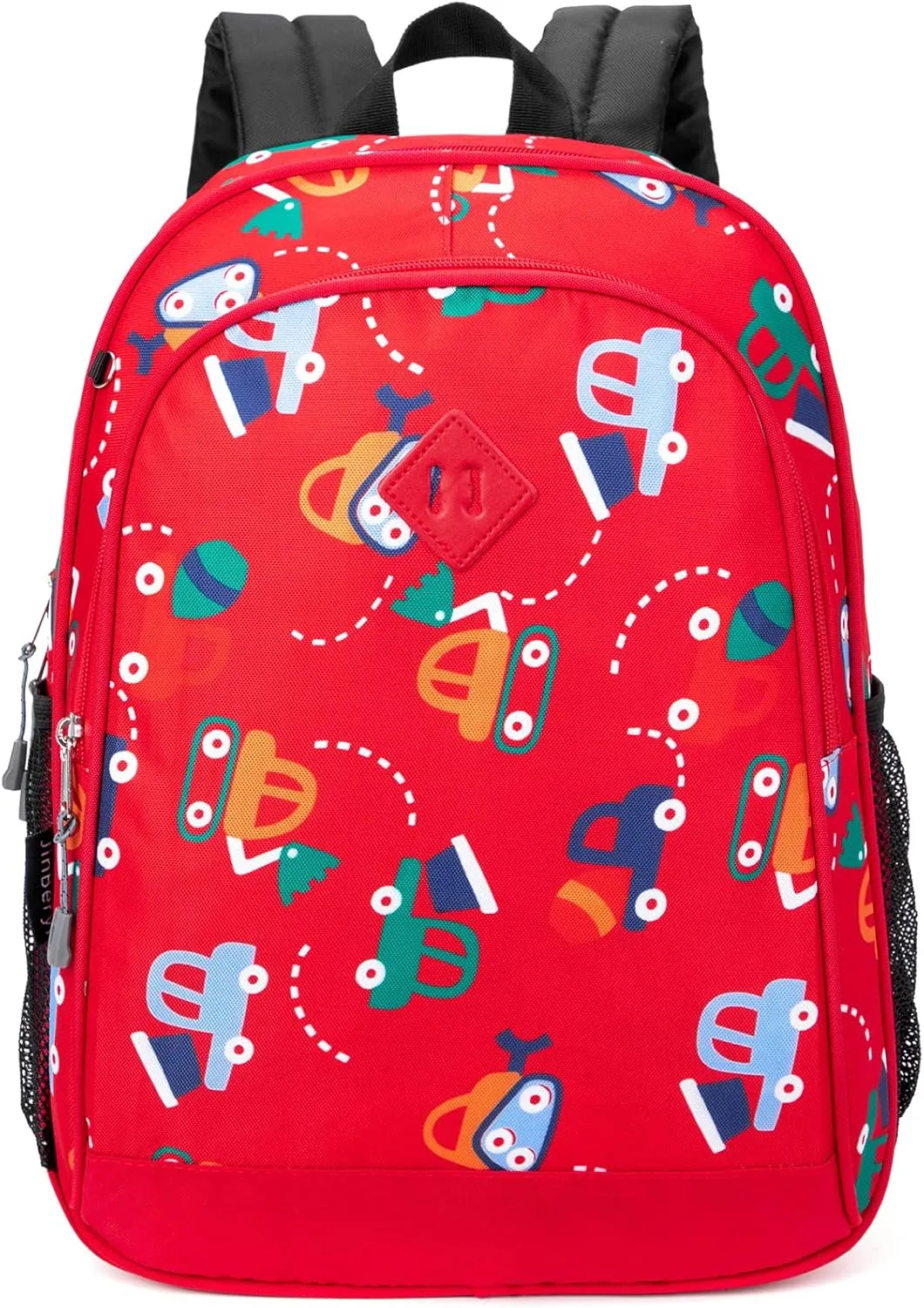 15 Inch Toddler Backpack Boys, Kids Backpack for Preschool or Kindergarten, Cartoon Truck Red