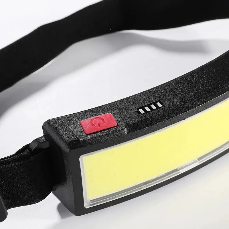 180° Floodlight LED Headlamp with 3 Modes, 10W USB Rechargeable Battery, Waterproof Head Lamp for Hiking and Camping