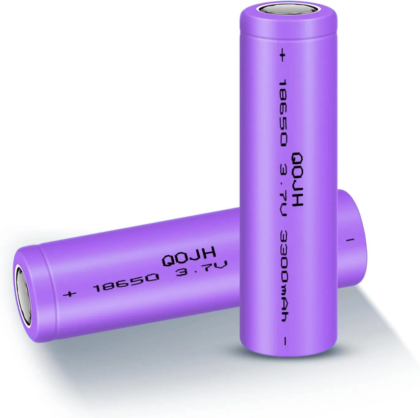 18650 Rechargeable Battery Flat top 3.7v Lithium Rechargeable Batteries for Headlamp, LED Flashlight, 2Pack