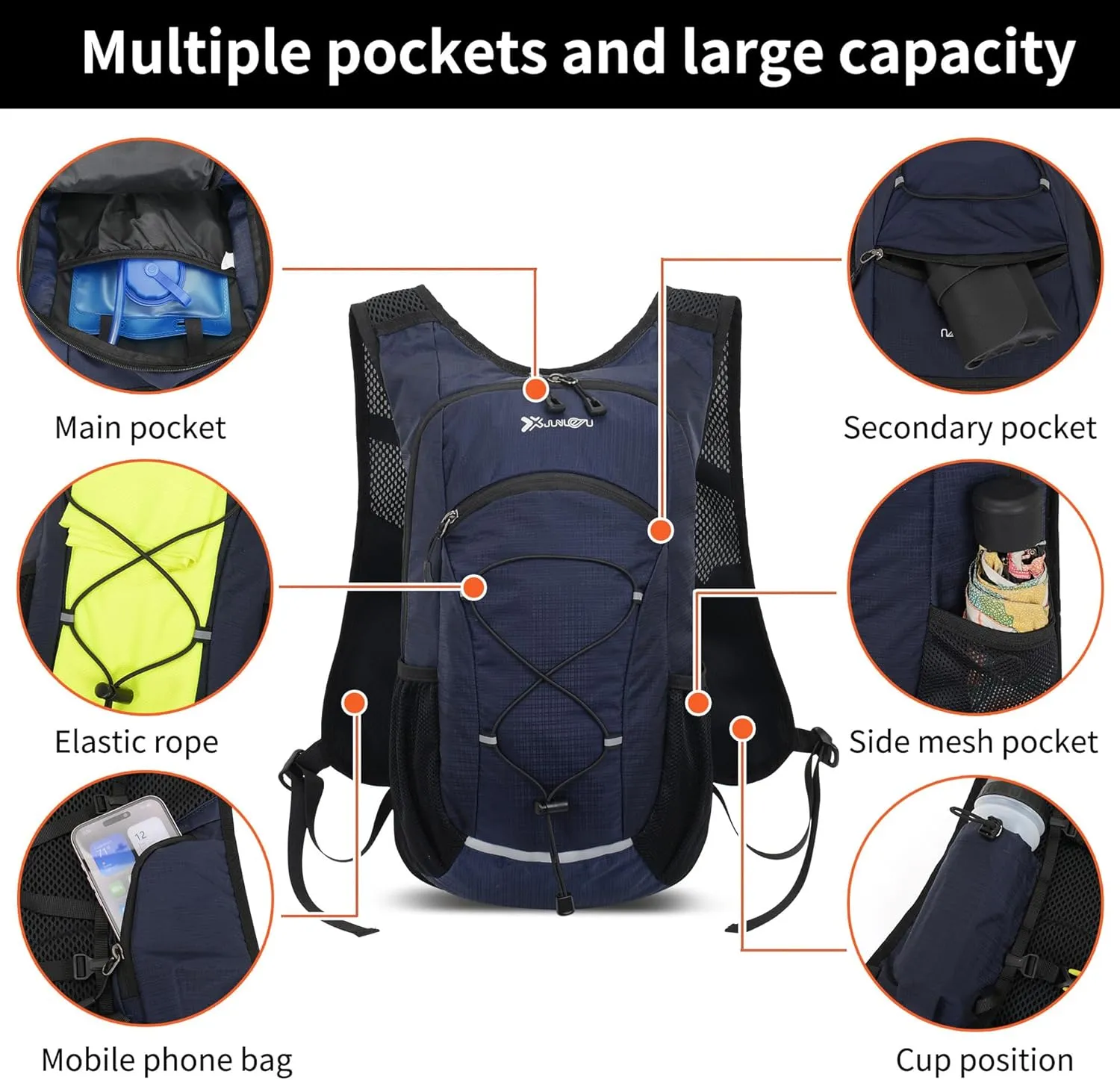 18L Hiking Backpack for Women Men Small Backpack Lightweight Packable Travel Daypack Back Pack for Camping