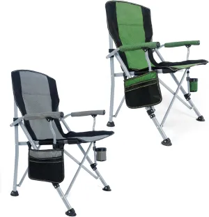 2 Pc Folding Camping Chair Portable Outdoor Beach Chair, Heavy Duty Foldable Lawn chair Support 330lbs, Collapsible Lightweight Camp Chair with Cup Holder&Carry Bag for Fishing Outside Sports Picnic
