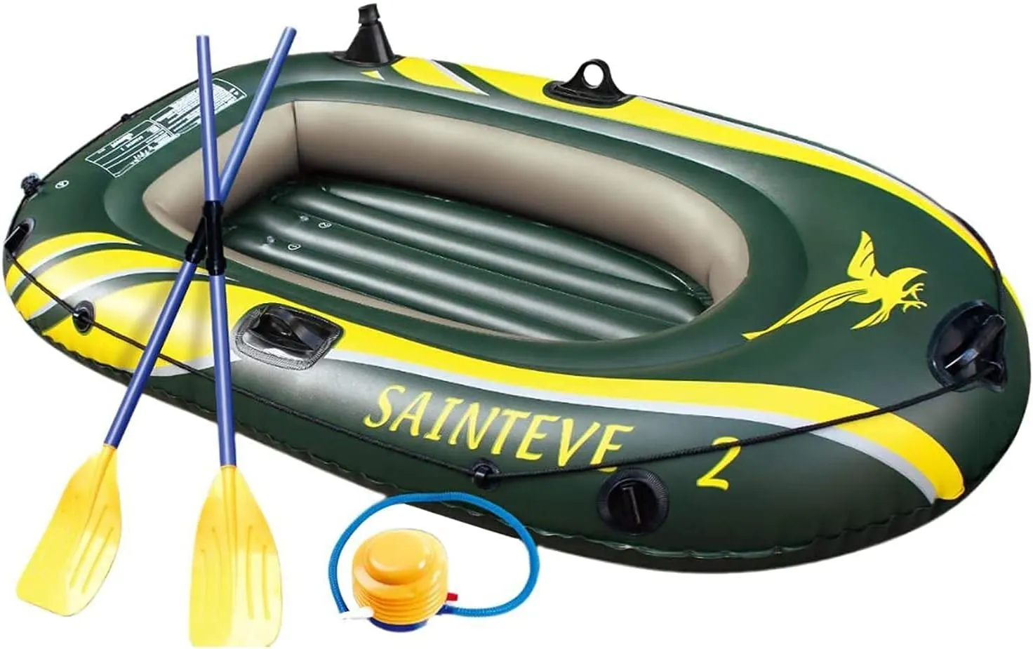 2 Person Inflatable Boat - Thicken Raft Kayak Assault Rubber Boats,Wear-Resisting Hovercraft Dinghies for Fishing,Entertainment 1 Kayak Water Sports