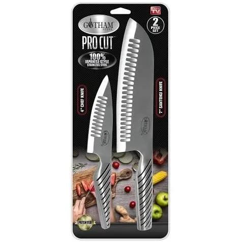 2-Piece: Gotham Steel Pro Cut – The Japanese Style Stainless Steel Super Sharp Knife Set