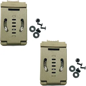 2 Sets Deep Carry Pocket Clip Fits for K Sheath, Knife Case and Torch, Quick-Drop Multi-Function Nylon Back Clip Waist Clip with 4 Sets Screws