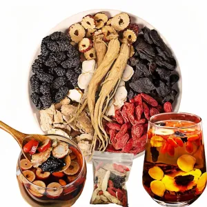 20 Pack Organic Kidney Tea Ginseng Wolfberry Mulberry Blend,KidneyTea Formula Ginseng 8 Treasure Tea for Men & Women,ginseng 5 treasure tea,100% Plant-Based (300g/Bag)