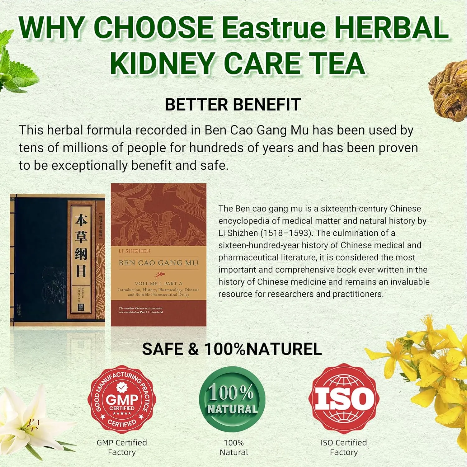 20 Pack Organic Kidney Tea Ginseng Wolfberry Mulberry Blend,KidneyTea Formula Ginseng 8 Treasure Tea for Men & Women,ginseng 5 treasure tea,100% Plant-Based (300g/Bag)