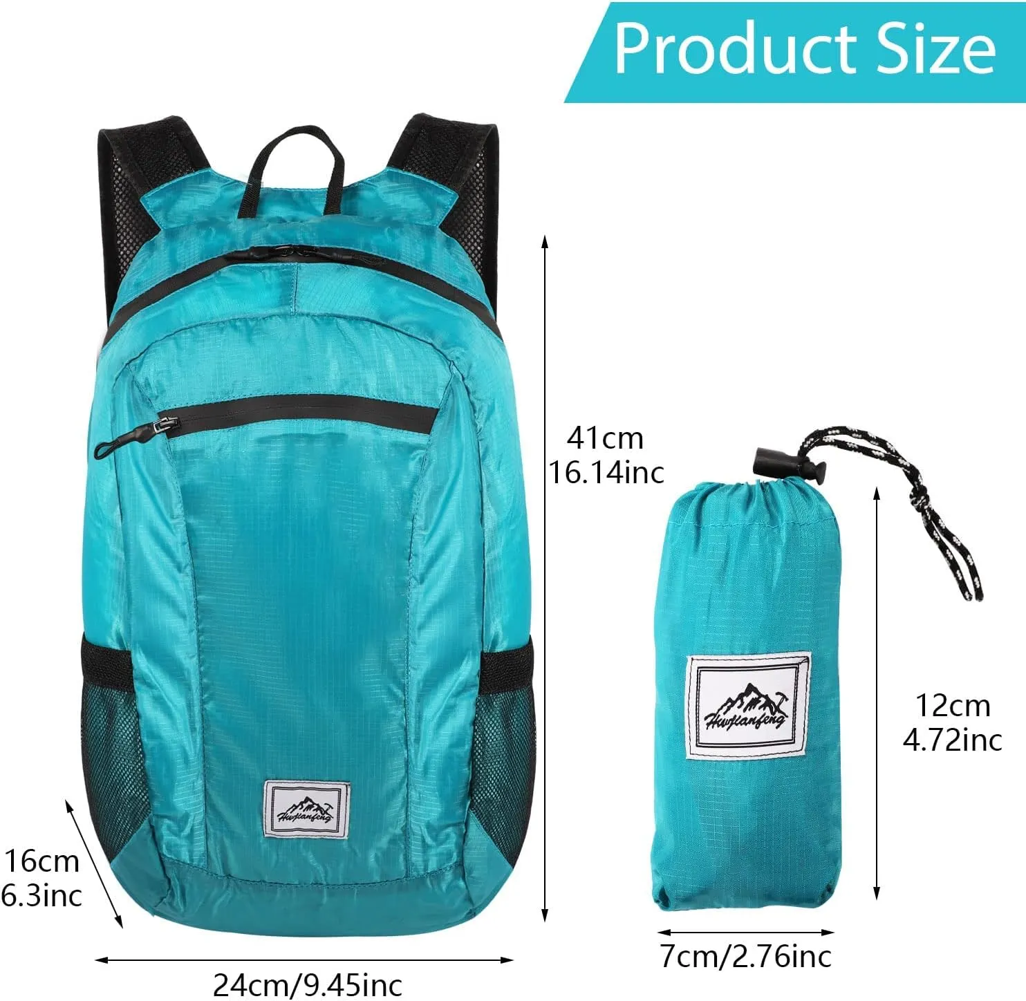 20L Foldable Backpack,Waterproof Packable Ultra Lightweight Hiking Backpack,For Men Women Travel Camping Outdoor Backpack-Lake Blue