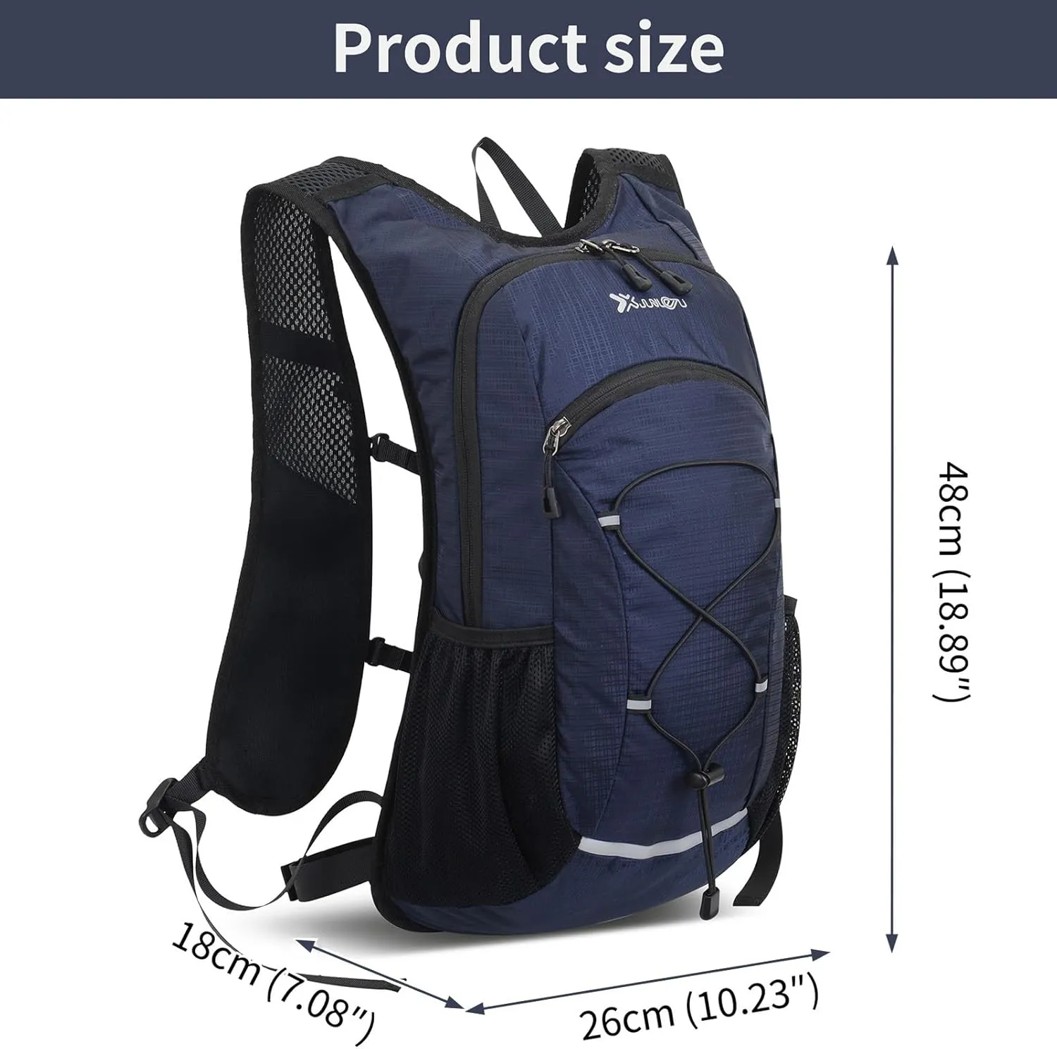 20L Ultra-Lightweight Hiking Backpack for Camping Gear Essentials | Water-Resistant Daypack Outdoor Adventures -NAVY BLUE