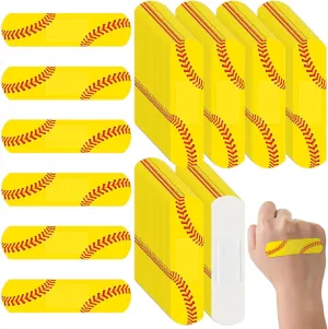 240 Pcs Softball First Aid Waterproof Bandages for Kids Adults, Fabric Adhesive Finger Bandages Travel Bandaids for Family, Fun Bandaids for Softball Enthusiasts, Halloween bandaids
