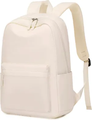 25L Classic Backpack,Durable Lightweight Water-Resistant Pack with Laptop Sleeve Fits 15.6 Inch,Casual Daypack Backpack for College,Beige