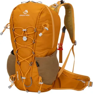 25L Internal Frame Backpack for Men Women, Nylon Lightweight Hiking Backpack Daypack Waterproof for Outdoor Trekking, Yellow