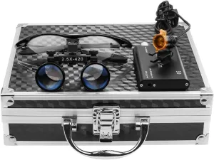 2.5X Lab Loupes Magnification Binocular 3W Headlight Headlamp Seperately