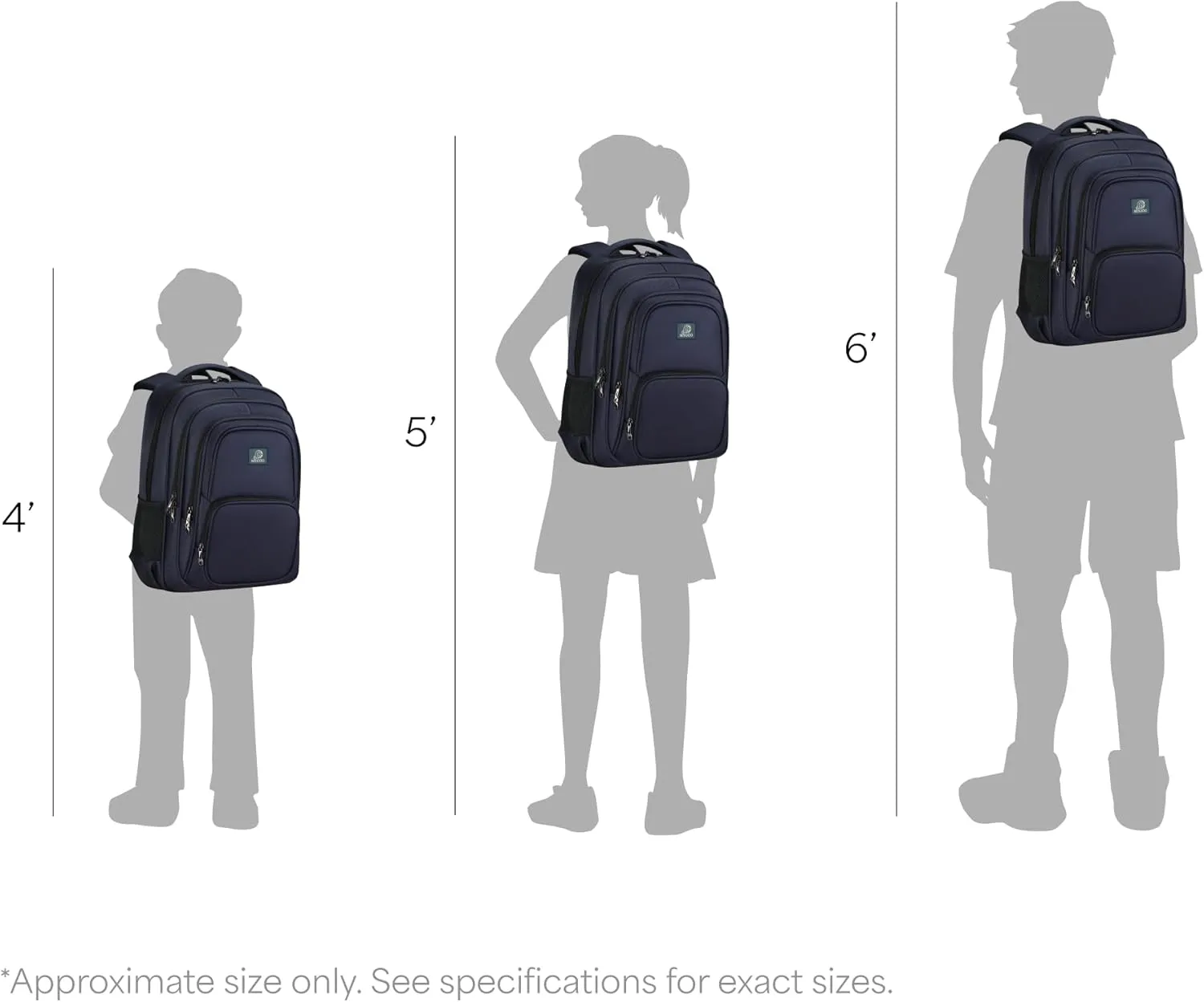 29L Navy Blue Work Backpack | Premium Laptop Bag with USB Port for College Student Teacher | Navy Blue