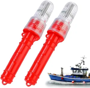2PCS Boat Flares, 2025 New Coast Guard Approved Marine Boat Flares Kit, Waterproof Emergency Signals Safety Kit for Fishing Boats, Life Rafts & Emergency Signaling (Red)