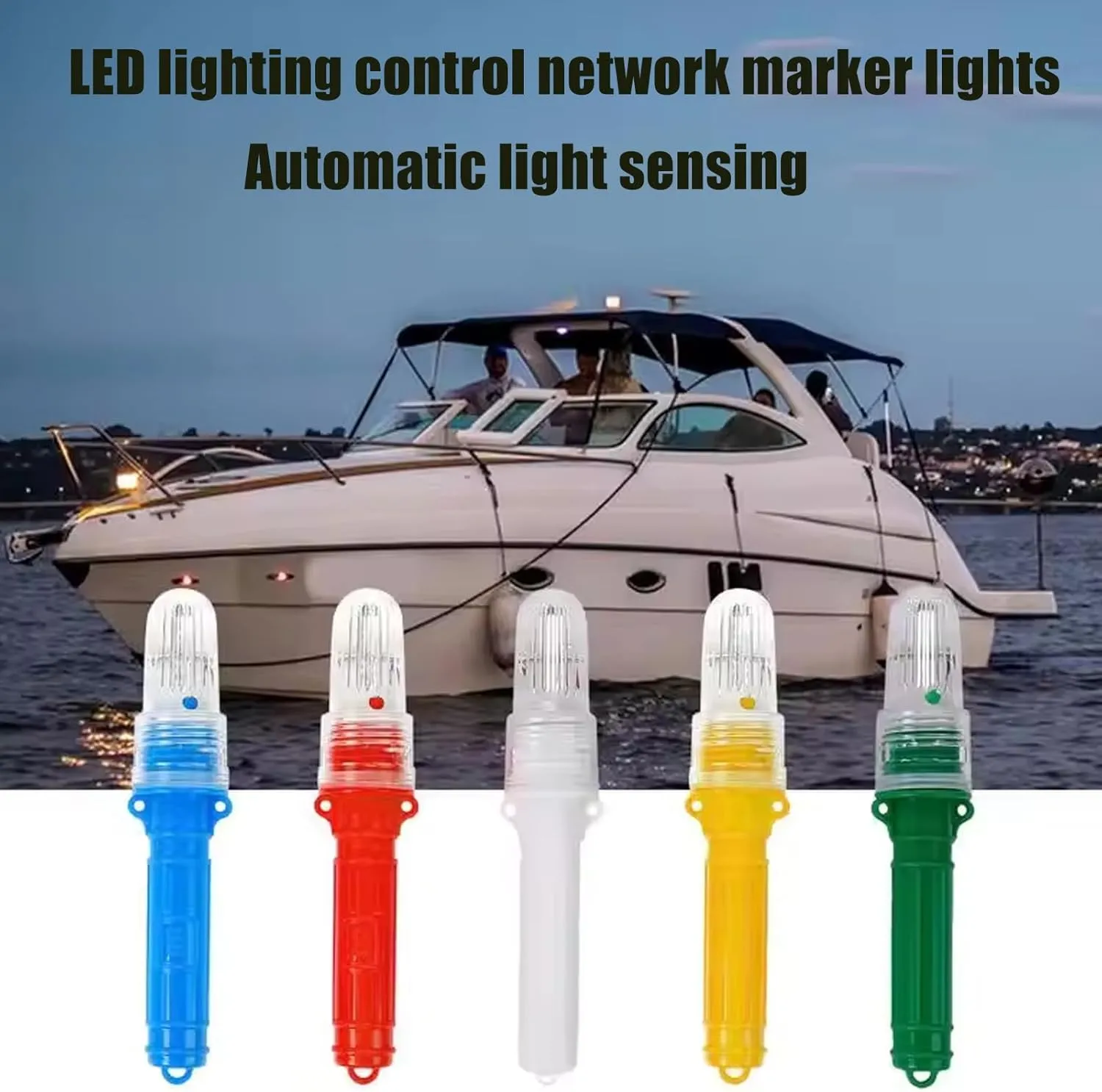 2PCS Boat Flares，2025 New Coast Guard Approved Marine Boat Flares Kit，Waterproof Boat Safety Kit Emergency Signals for Fishing Nets, Buoys, Boats (Yellow)