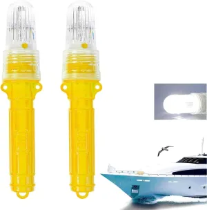 2PCS Boat Flares，2025 New Coast Guard Approved Marine Boat Flares Kit，Waterproof Boat Safety Kit Emergency Signals for Fishing Nets, Buoys, Boats (Yellow)
