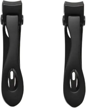2PCS Nail Catcher, Manicure Tools Portable Stainless Steel Toe Nail Clippers for Men and Women, Black
