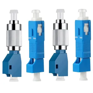 2Pcs Singlemode FC Male to LC Female Adapter & 2Pcs SC/UPC Male to LC/UPC Female Adapter Fiber Optic Connector, FTTH Adaptor for Visual Fault Locator 9/125um Optical Adapter for VFL