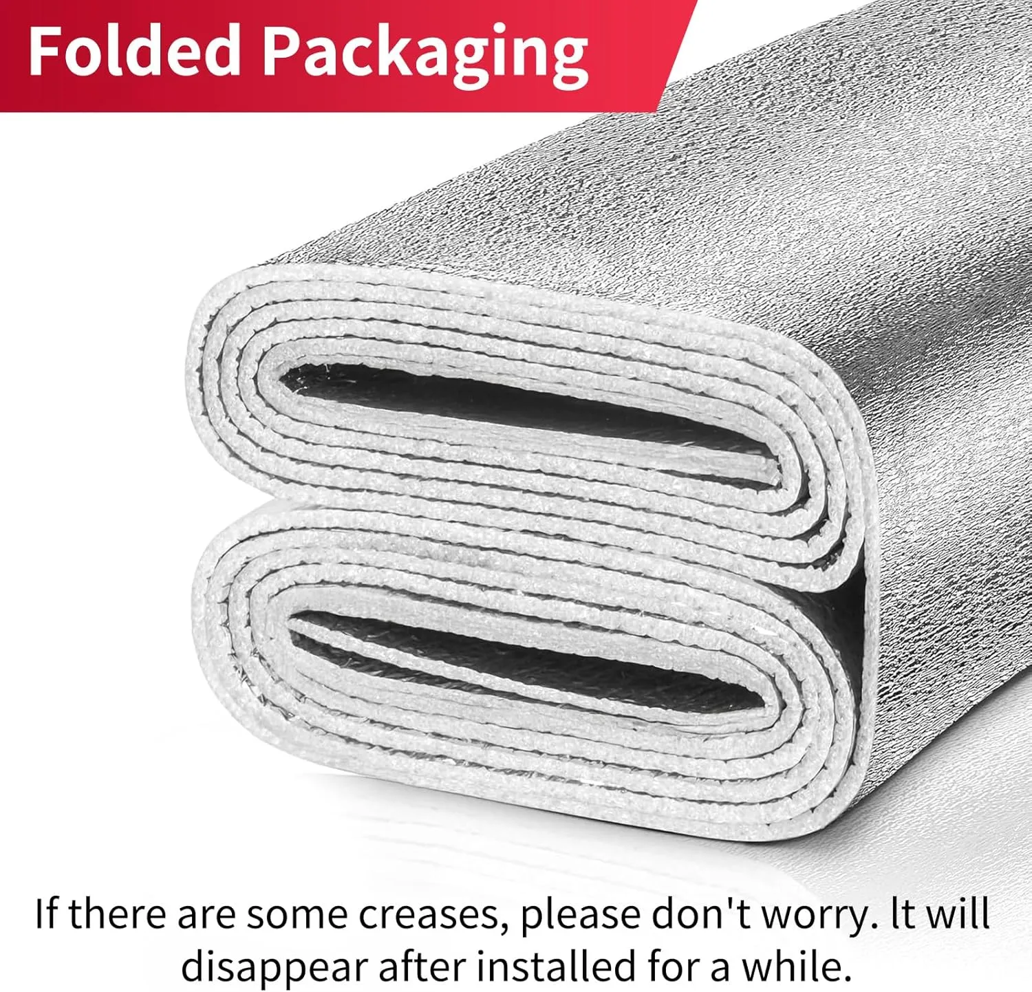 3 MM Reflective 16" X 25' Double-Sided Aluminium Insulation Foam Blanket Barrier, Thermal Shield Pearl Cotton Velcro, for RV Window Garage Door Summer Heat