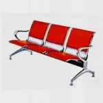 3-SEATER LEATHER PADDED RECEPTION AIRPORT WAITING OFFICE CHAIR