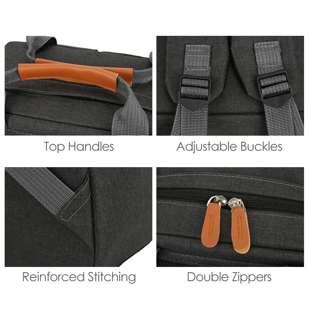 3pcs Backpack Set with Crossbody Bag and Small Pocket Pouch for Travel School Business Work College Fits Up to 14.5in