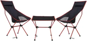 3pcs Folding Camping Chairs, Portable Outdoor Sports Chair with High Backrest, Lightweight Outdoor Camping Chair, for Camping Hiking Backpack Lawn Beach Camping Chairs