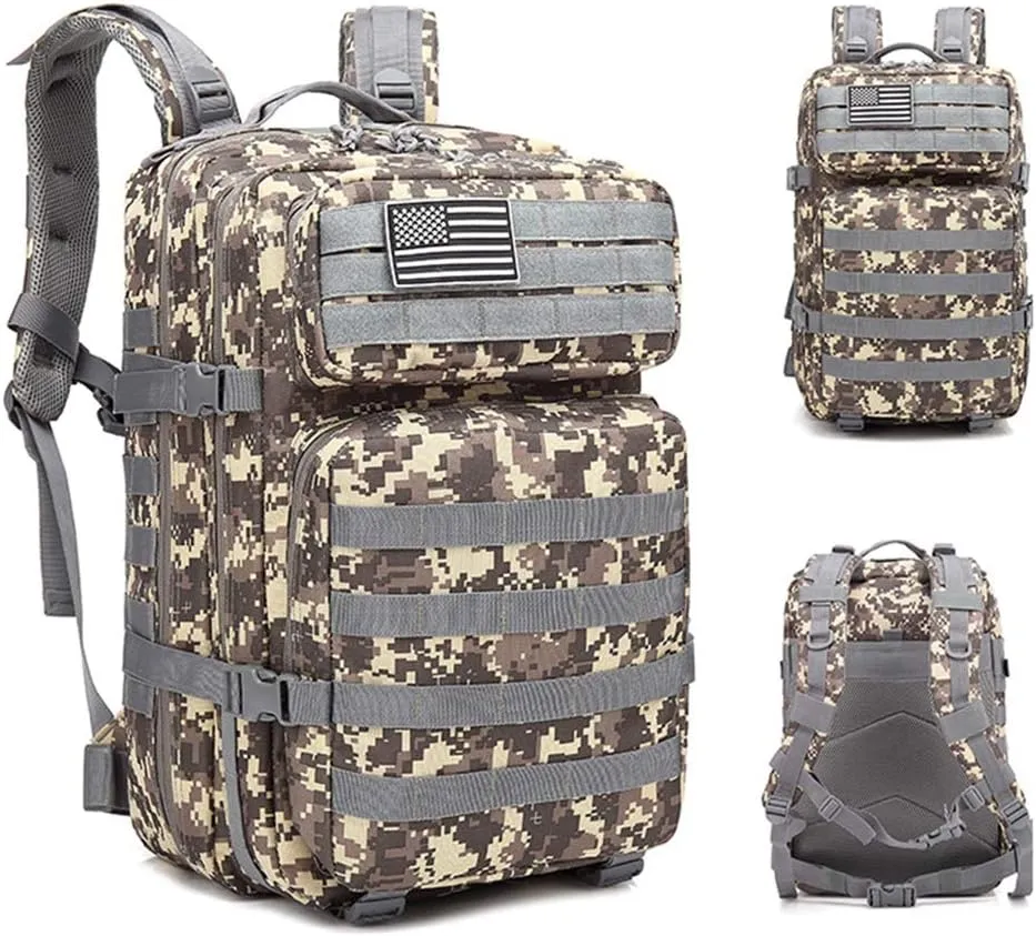 45L Military Backpack Tactica Rucksack Outdoor Assault Pack Hiking Travel Rucksacks