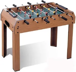 48" Foosball Table Indoor Soccer Wood Game Table w/ 2 Balls Competition Sized Multi Person Table Soccer for Adults Home Game Room
