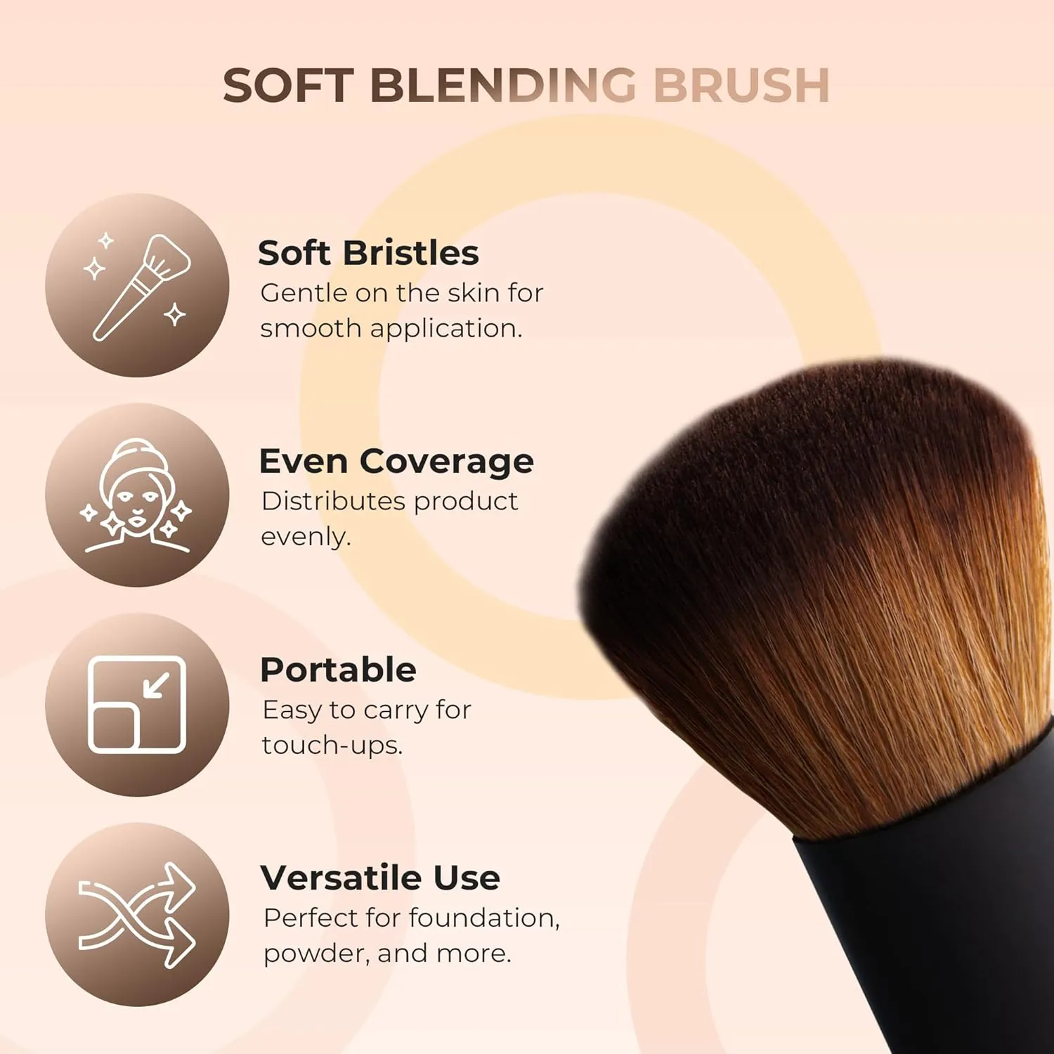 4pc Full Size Kit (Warm Shade) Mineral Makeup Matte Translucent Loose Foundation   Kabuki Brush   Concealer   Finishing Setting Powder   Bare Face Full Coverage SPF 30 All Skin Types Waterproof