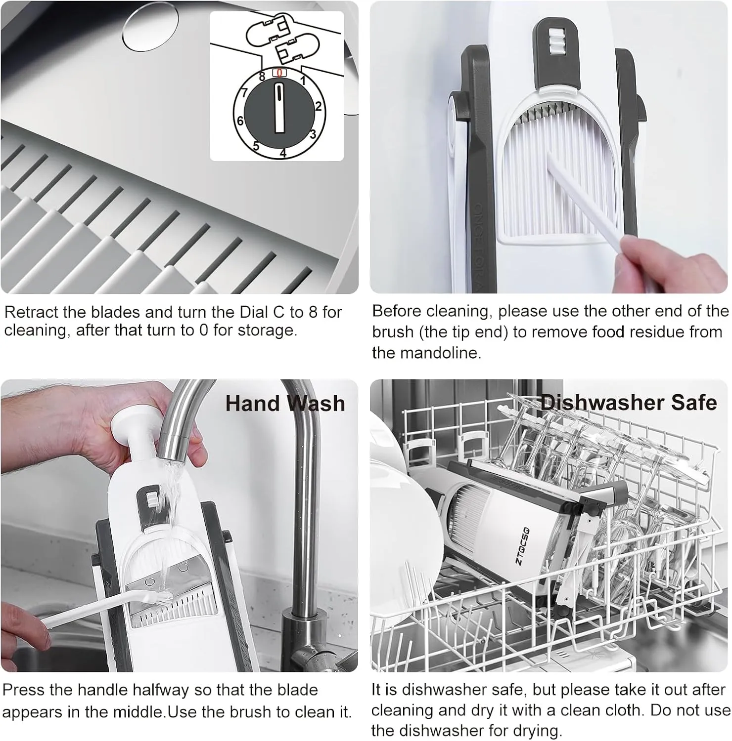 5 in 1 Mandoline Slicer for Kitchen, Safe Vegetable Chopper & Adjustable Mandoline Slicer. Easy to Clean, can't Detachable Blade, Vegetable Slicer can Cut Slicing, Strips,Shredding, Dicing,Chop