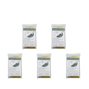 5 Pcsoutdoor Emergency Blanket Lightweight Waterproof Sleeping Bag Insulation Lifesaving Foil Mylar Thermal First Aid Kits New 2025 High for Reliable Electronic Component