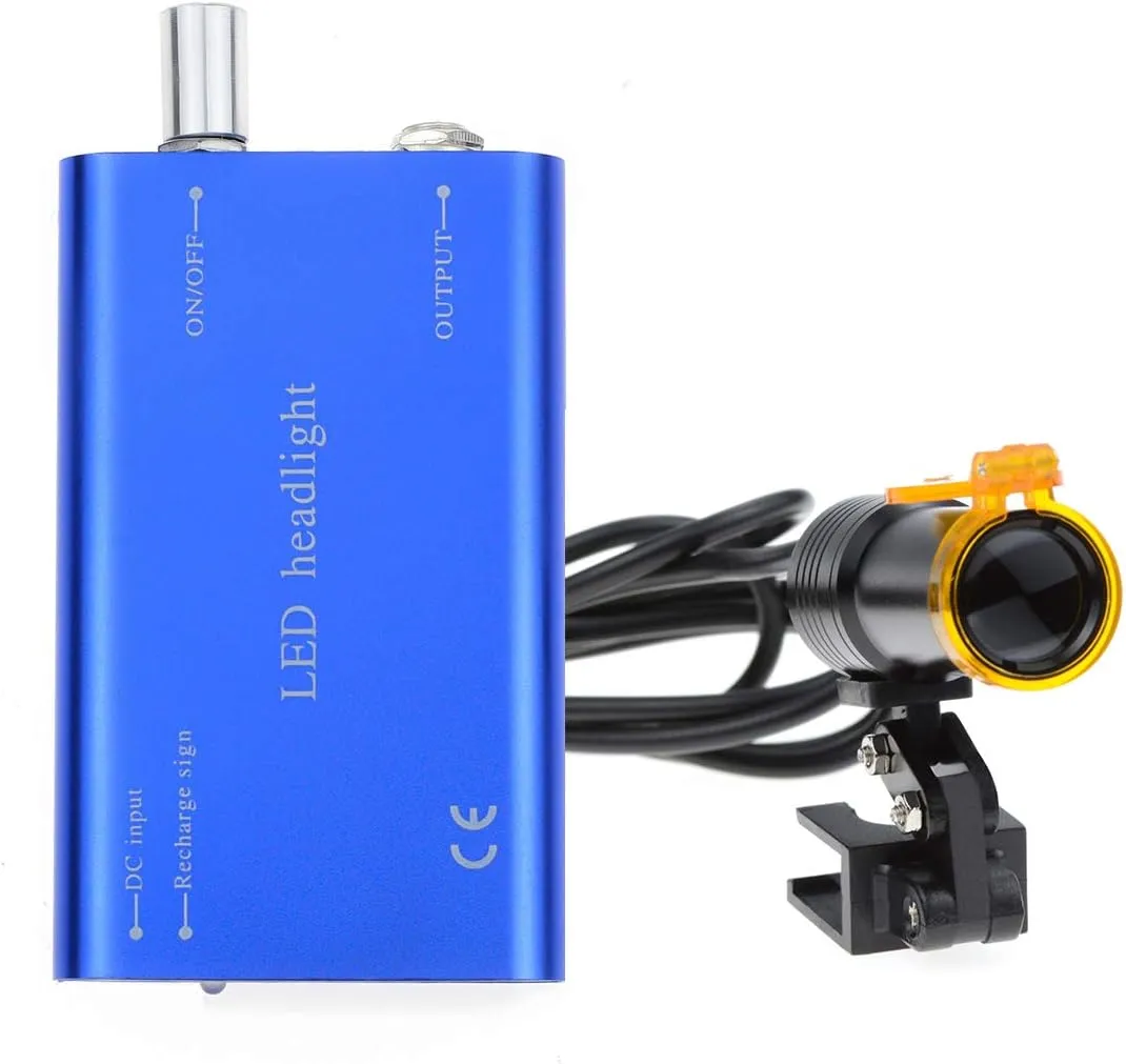 5W LED Portable Head Lamp Headlight,Headlamp with Insert Clip Filter for Binocular Loupes (Blue), RA-007KSJZ