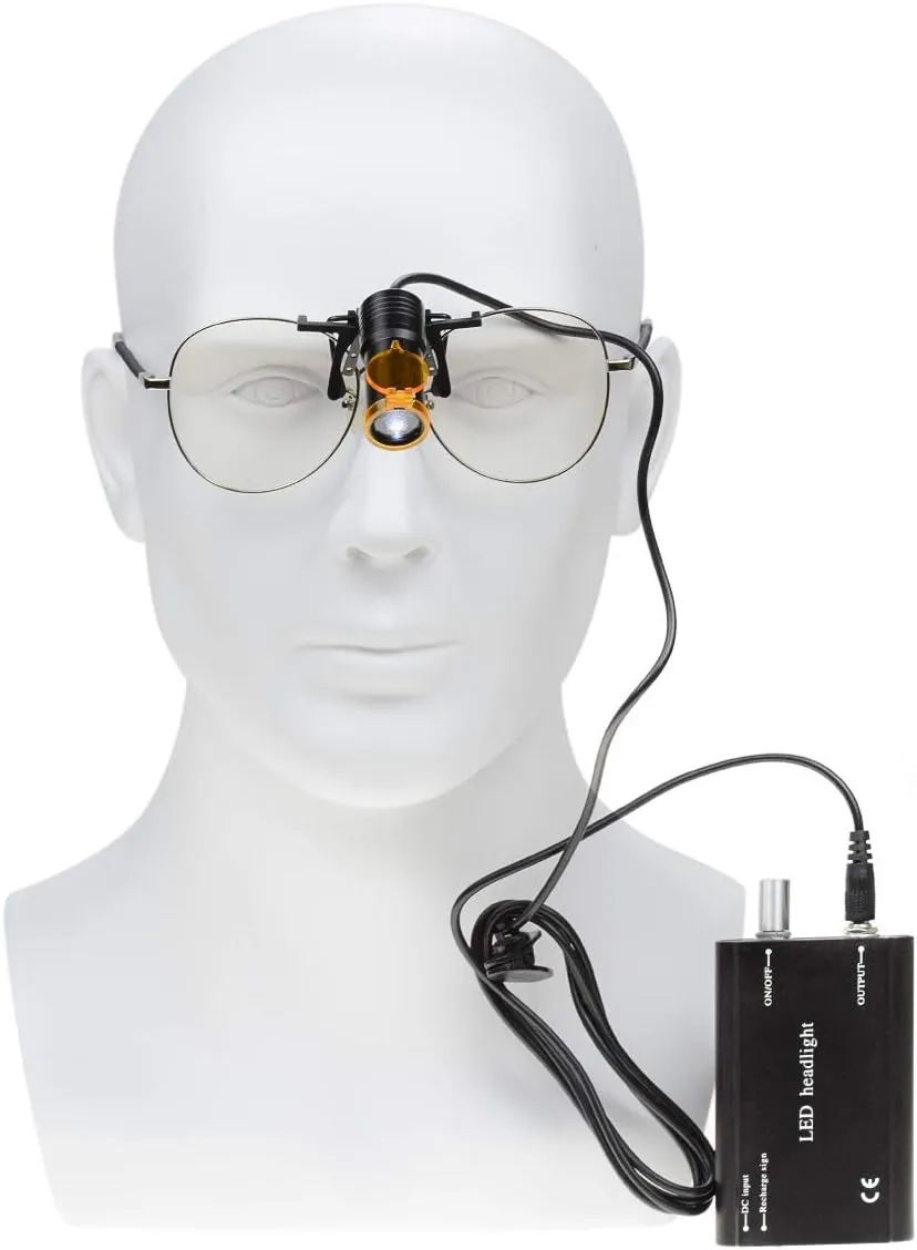 5W Portable LED Headlight Clip On LED Light Irom Frame Headlamp with Latest Type Carry On Battery (DY-008) (Black)