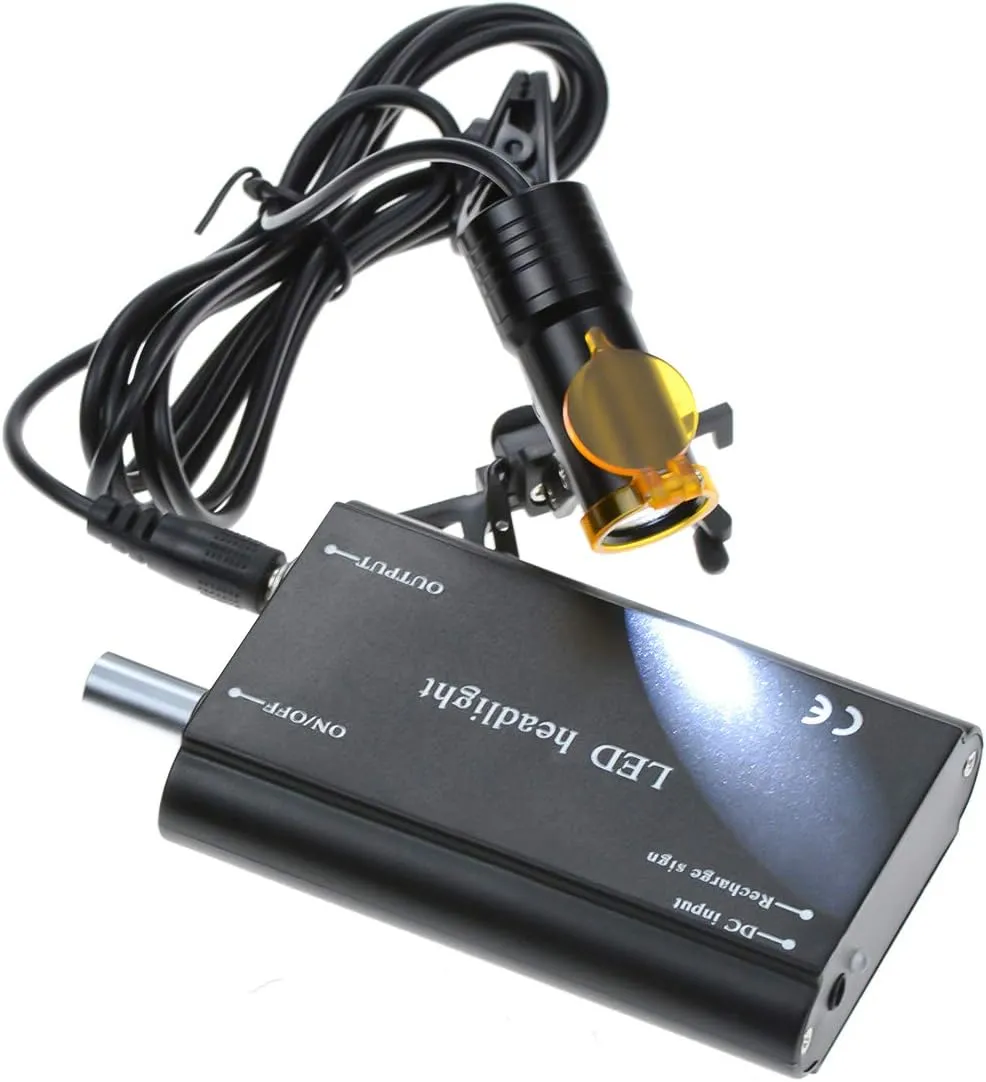 5W Portable LED Headlight Clip On LED Light Irom Frame Headlamp with Latest Type Carry On Battery (DY-008) (Black)