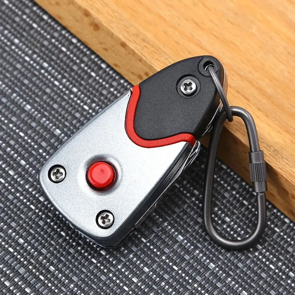 6-in-1 Folding Mini Screwdriver with LED Flashlight Keychain Knife Bottle Opener Portable Camping Hiking Gears Kit Repair Tools
