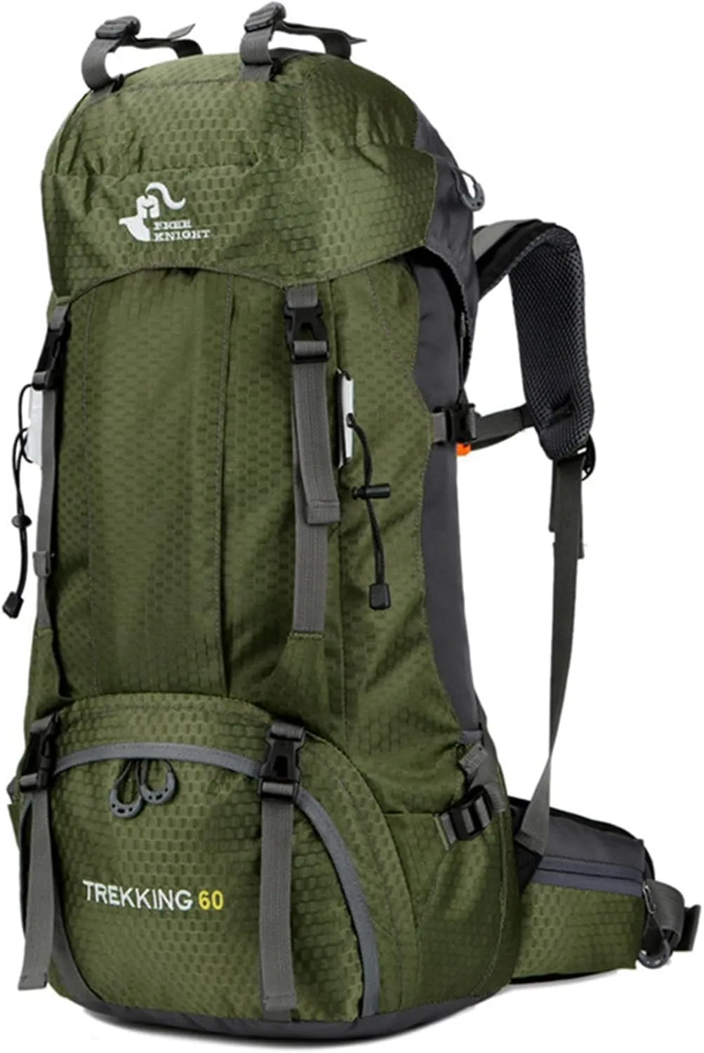 60L Hiking Backpack Water-Resistant Climbing Camping Backpack Travel Daypack with Rain Cover