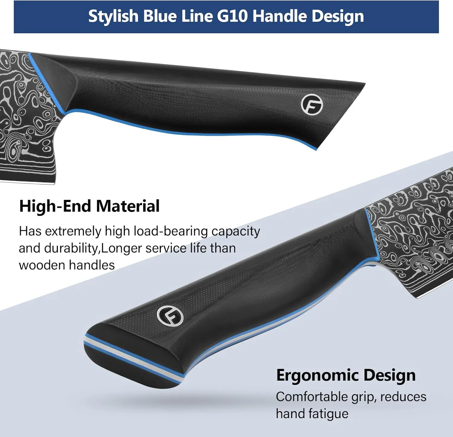 7 inch Nakiri Knife, Sharp Kitchen Knife Professional Asian Chef Knife in 67-Layer Japanese Damascus Steel, Multipurpose Meat Cleaver Vegetable Knife with G10 Handle