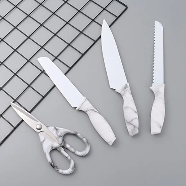 8-Inch marbling handle bread knife, german steel blade knife