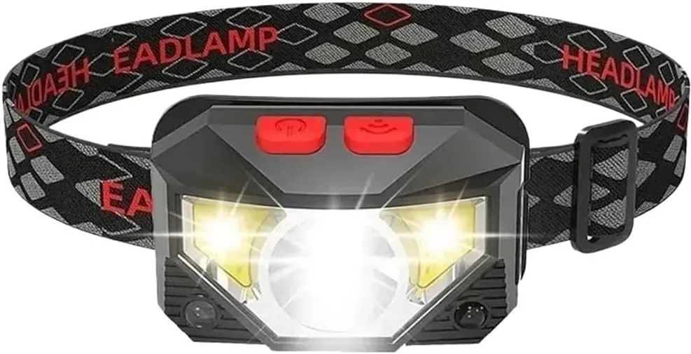 8 Modes Headlight Handfress Motion Sensor Powerful Headlamp Head Lamp COB Flashlight Torch Head Light for Camping, Fishing
