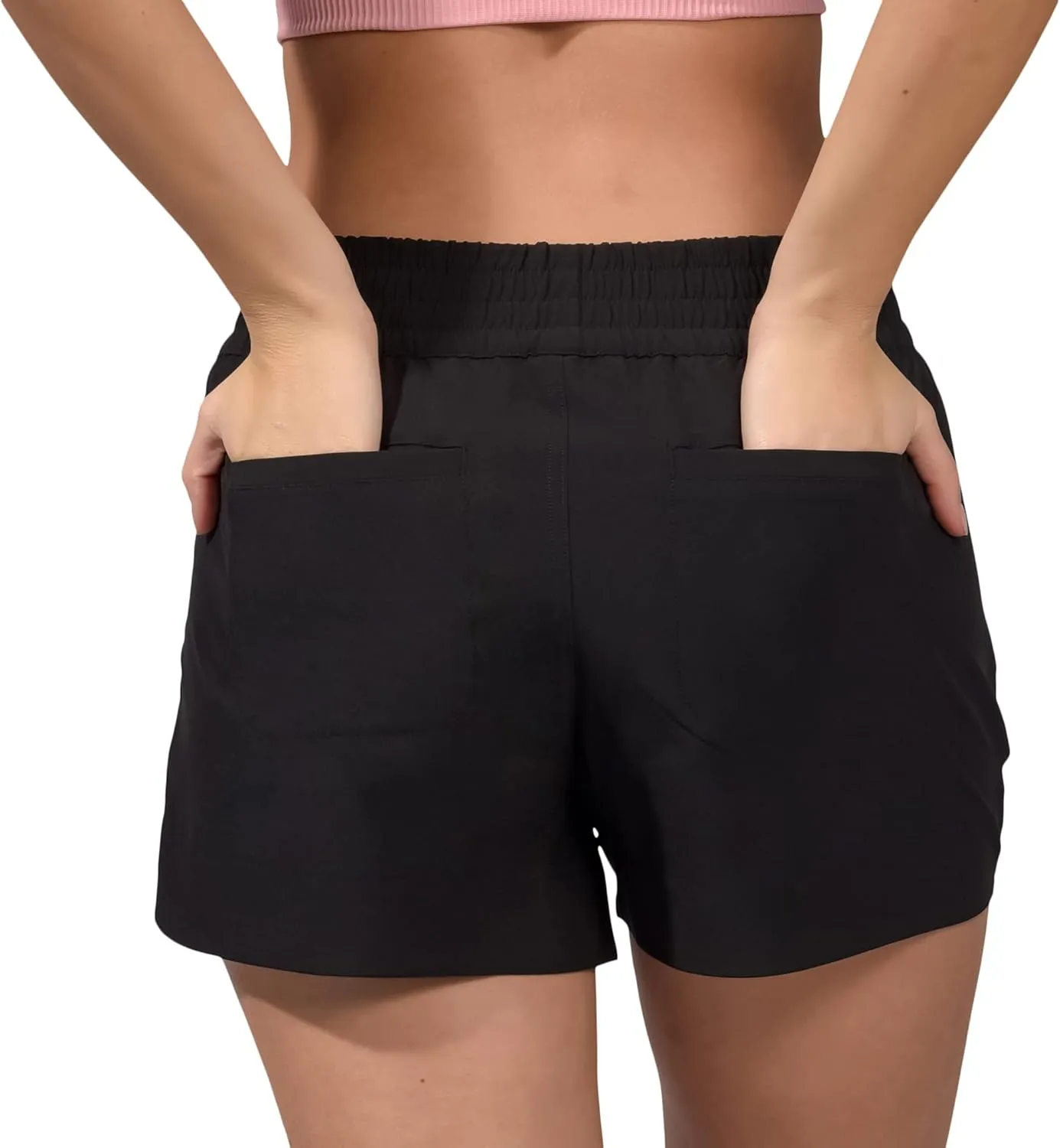 90 Degree By Reflex Stretch Woven Lightweight Walking Shorts with Side Pockets
