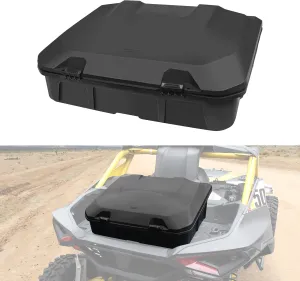 96L Rear Storage Cargo Box for Maverick R, Waterproof Bed Tool Rear Trunk Box Compatible with Can Am Maverick R X RS 2024  Accessories Replace #715007182